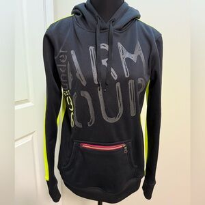Under Armour black and neon yellow hoodie